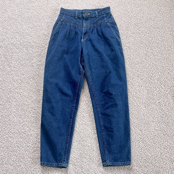 VINTAGE Lee Super High Rise Pleated Yoke Jeans Size 4 - Picture 8 of 15